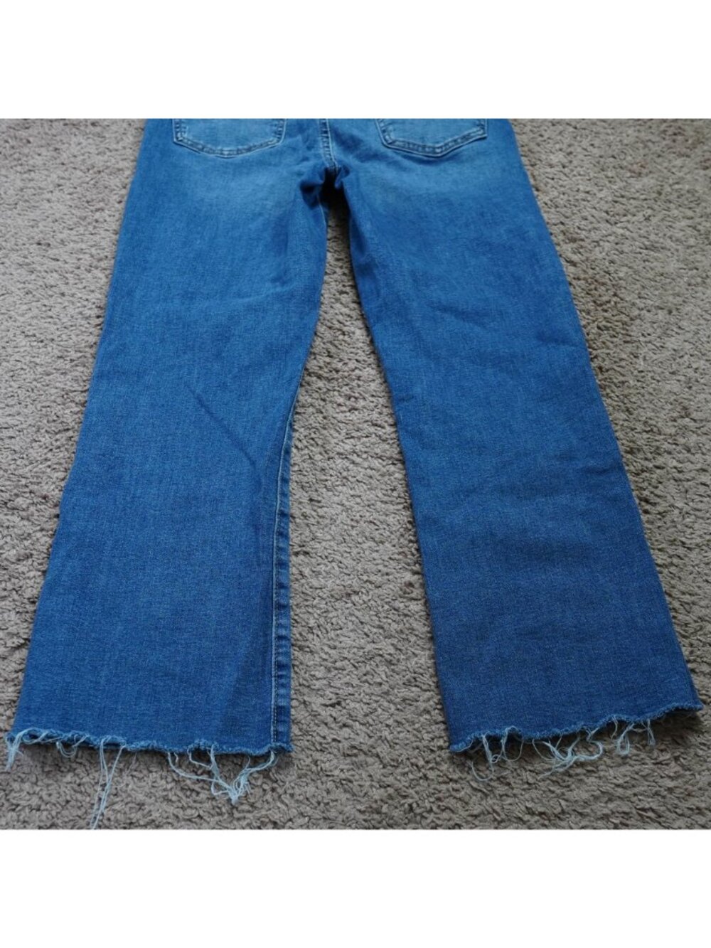 American Eagle Jeans Womens 8 High-Rise Kick Boot Crop Raw Hem Denim Stretch - Picture 10 of 10
